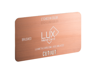 Lux Metal Business Cards 20 Copper Metal Membership Cards