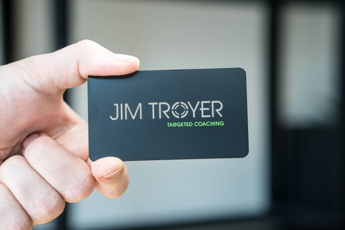 Jim Troyer Matte Black Business Card