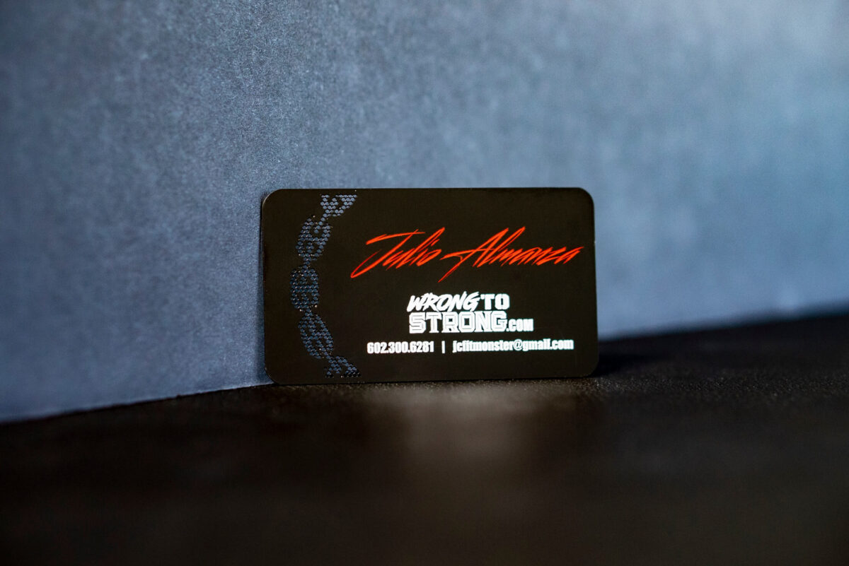 Custom Black Gym Metal Business Card