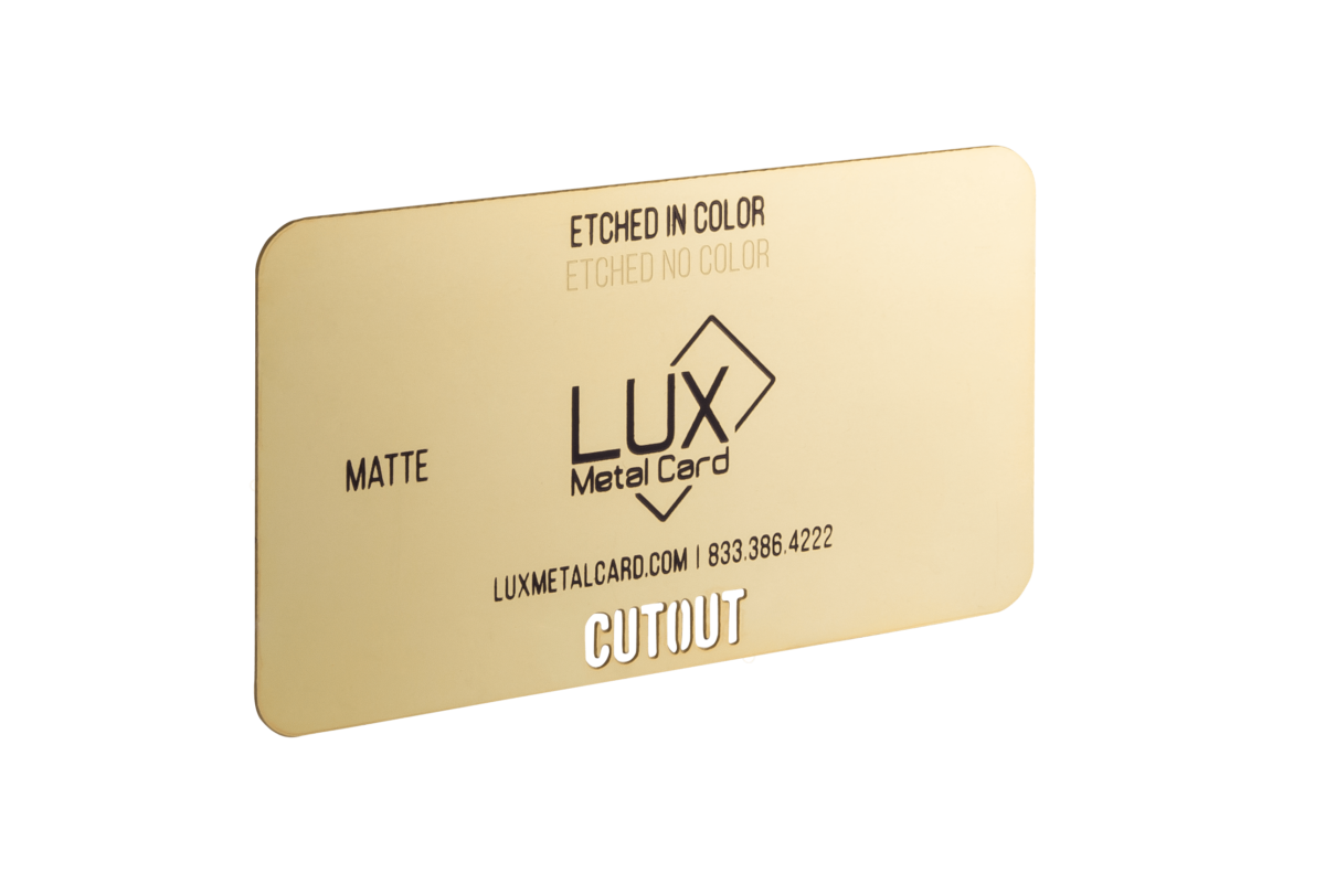 Gold Matte Metal Business Card