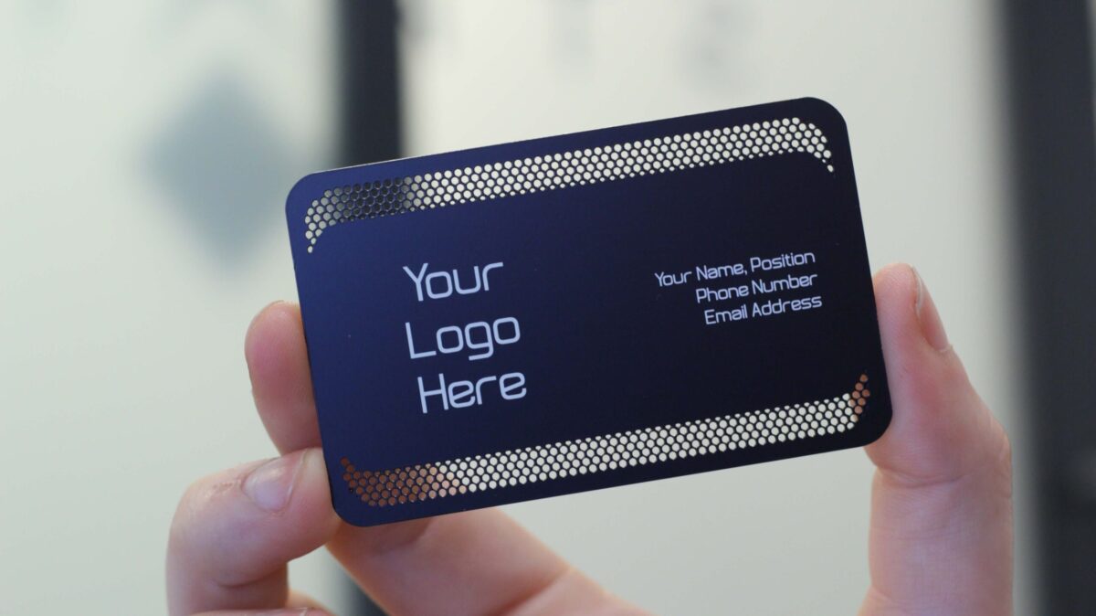 Matte Black Metal Business Card Sample 3