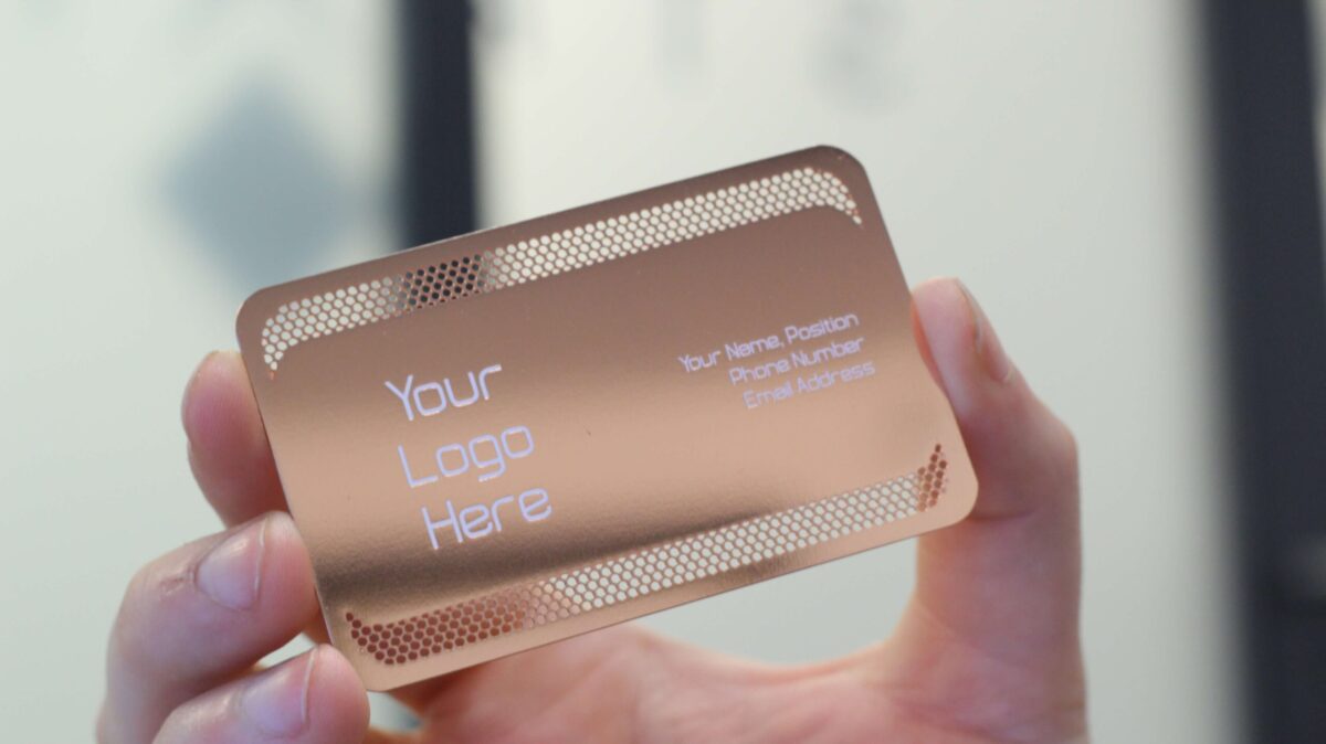 Rose Gold Metal Business Card Sample 4