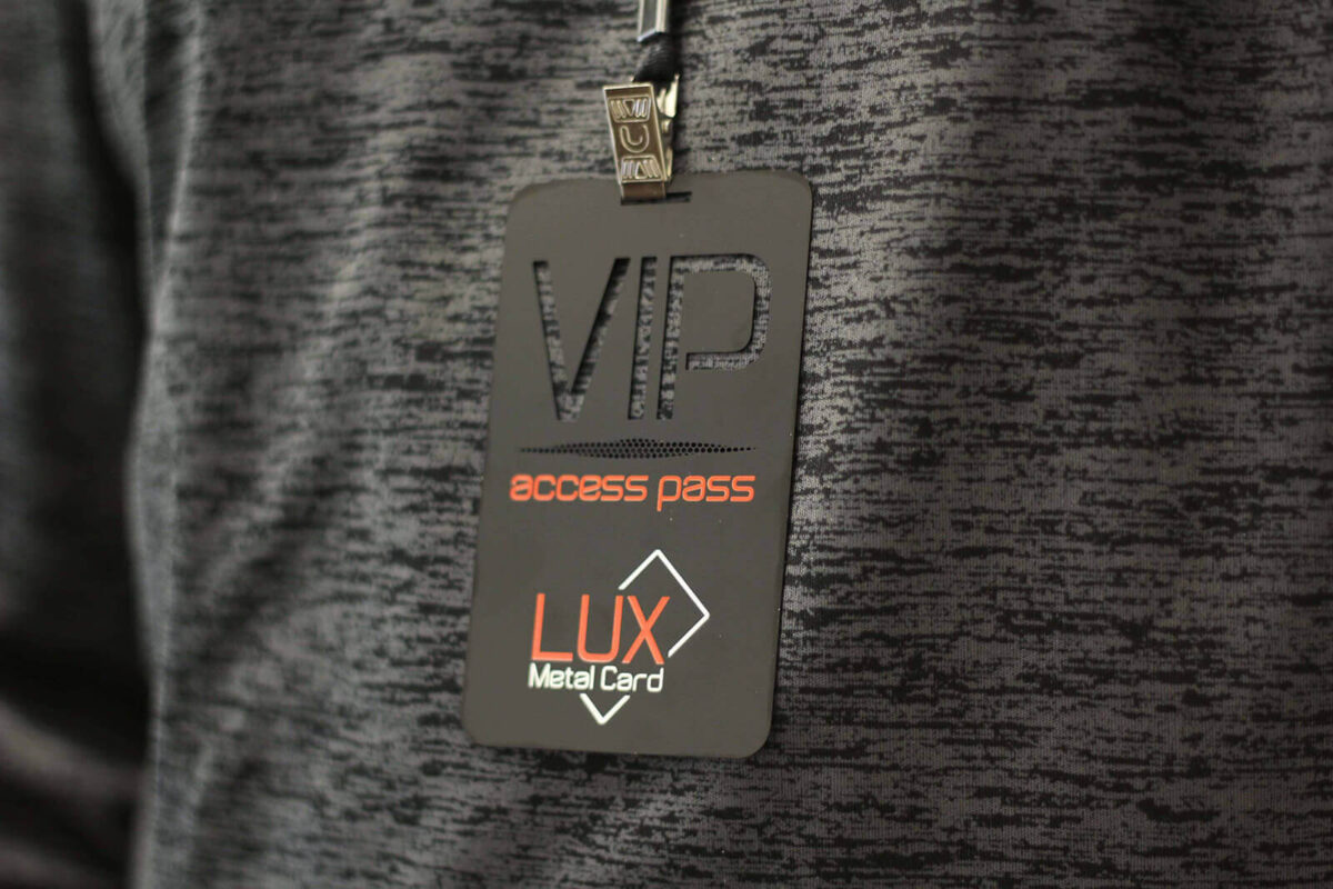 LUX Matte Black Metal Event Pass