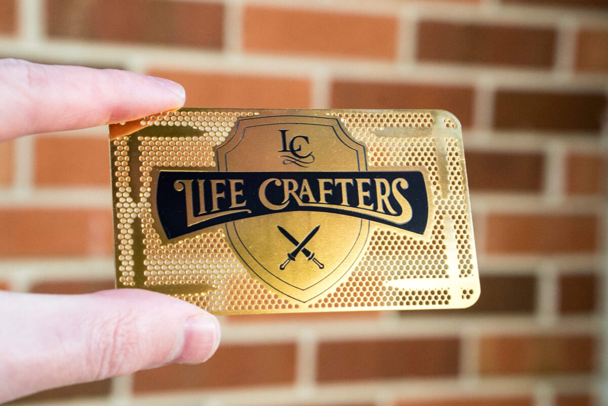 Life Crafters Gold Metal Business Card